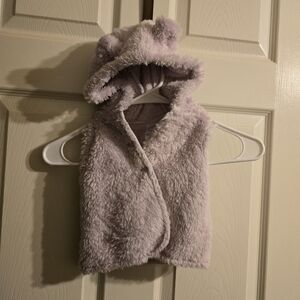 Carters 9 months liliac bear ears fluffy vest